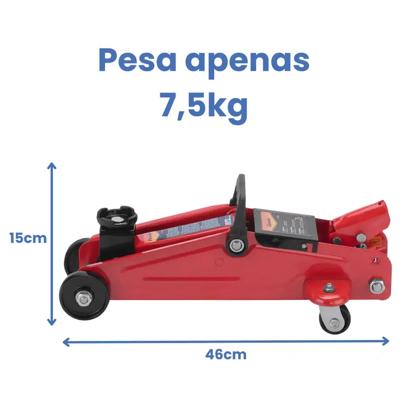 [PRONTA ENTREGA] Macaco Hidráulico Jacaré Capacidade 2T com Maleta Sparta