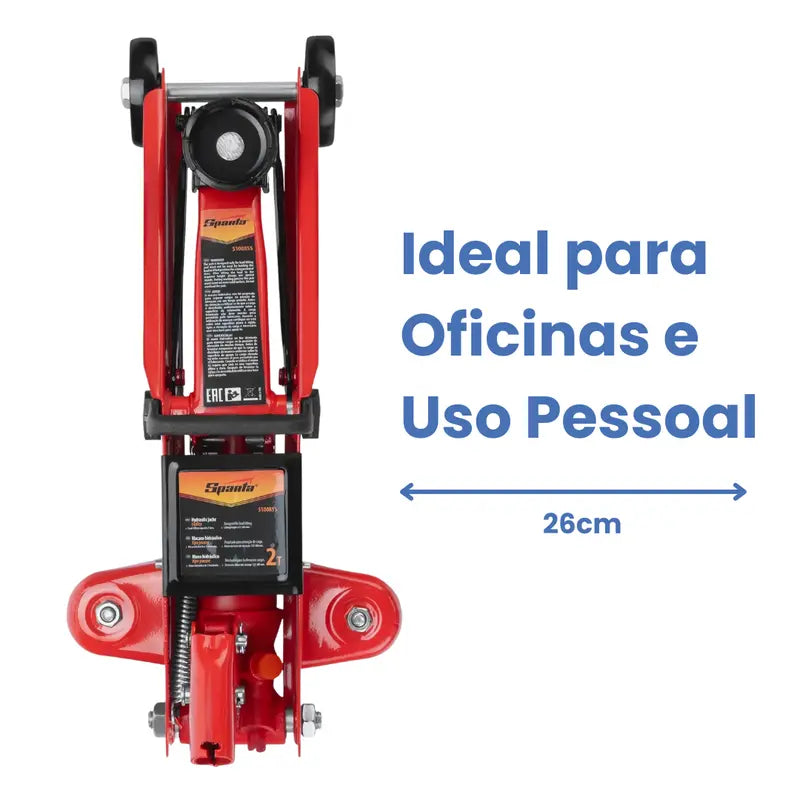 [PRONTA ENTREGA] Macaco Hidráulico Jacaré Capacidade 2T com Maleta Sparta