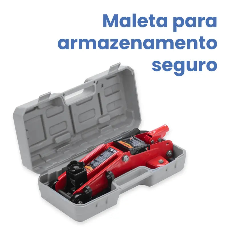 [PRONTA ENTREGA] Macaco Hidráulico Jacaré Capacidade 2T com Maleta Sparta