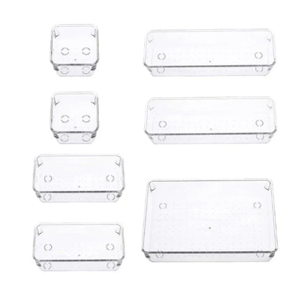Kit Organizadores de Gaveta em Acrílico Modular | 7 ou 14 Peças Multiuso – Lumia